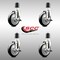 Service Caster 5 Inch 316SS Black Poly Swivel 1-3/4 Inch Expanding Stem Caster Set Brake SCC SCC-SS316EX20S514-PPUB-BLK-TLB-134-4 - alternate 2